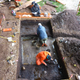 A view of the excavation site.